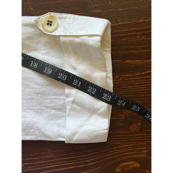 NWT For Cynthia Lagenlook Linen Hooded Shirt Jacket S Cream Luxury Minimalist - Picture 14 of 16